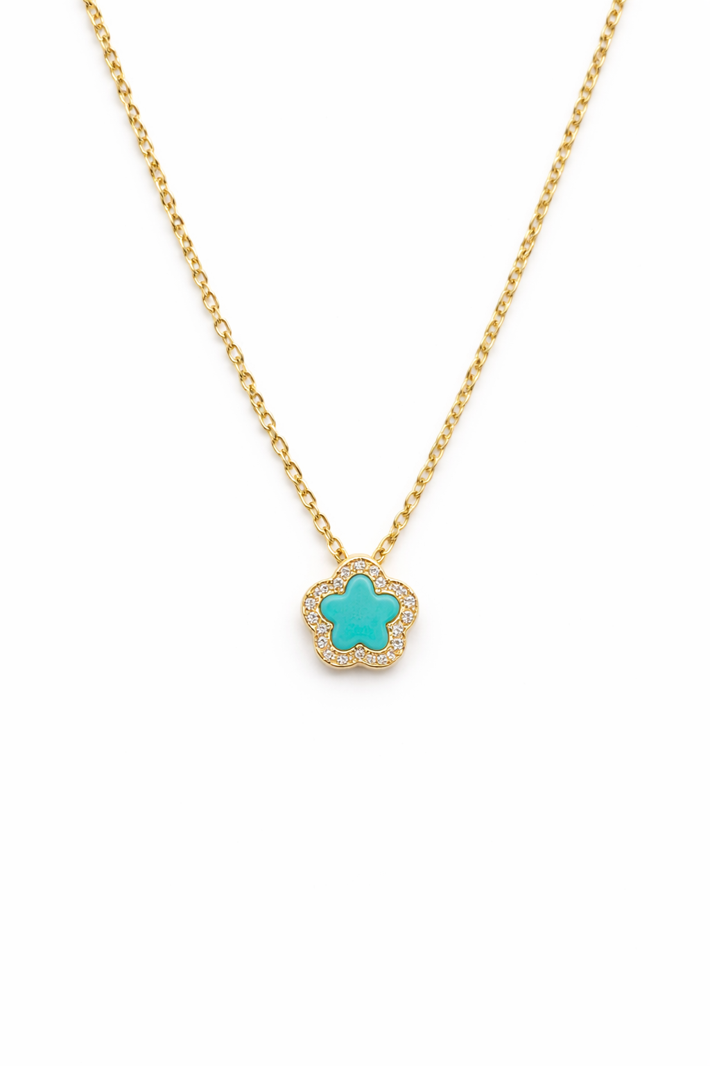 Kids Turquoise Flower Necklace