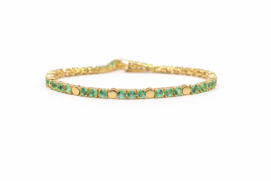 Light Green Big Tennis Chain Bracelet