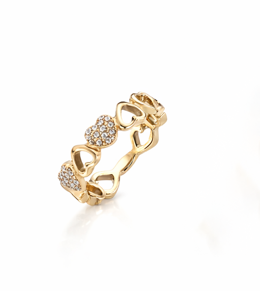 Hollow Heart Eternity Ring