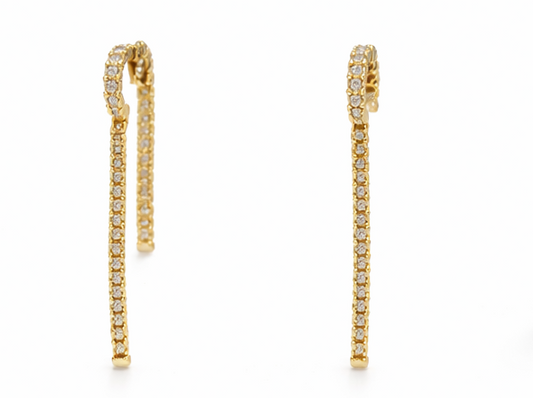 Hanging Diamond Tennis Earrings