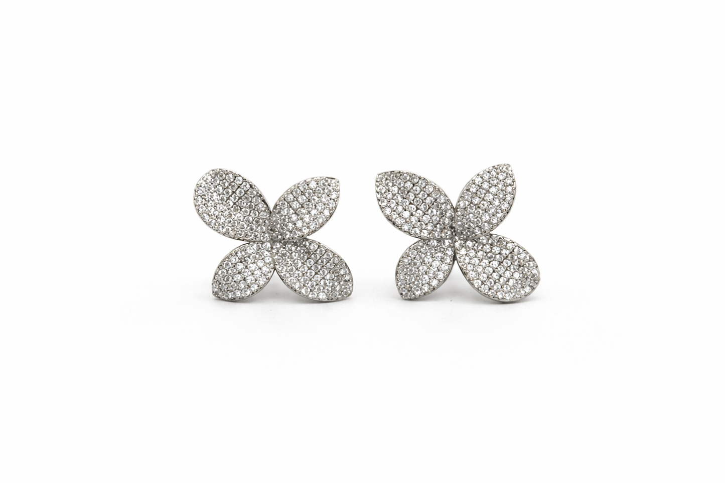 Silver Pearl Diamond Cluster