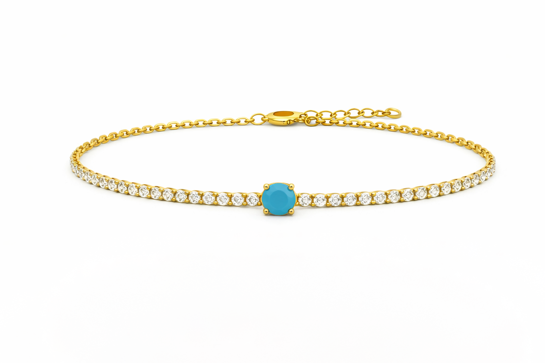 Luxury Thin Diamond Tennis Chain Bracelet