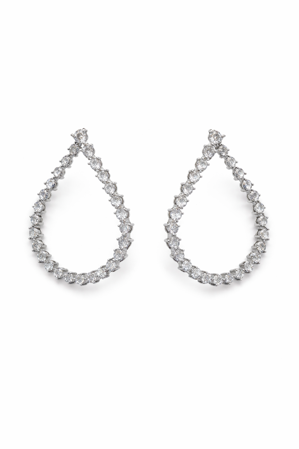 Tennis Hoop Drop Earrings