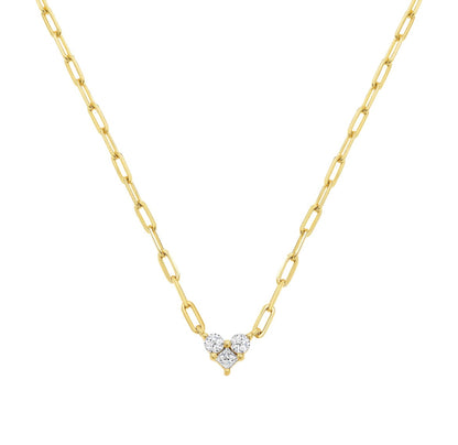 Pink Heart Chain Necklace