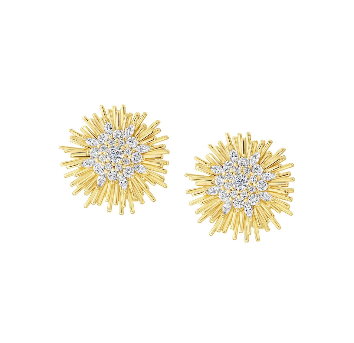 Round Flower Diamond Clip
