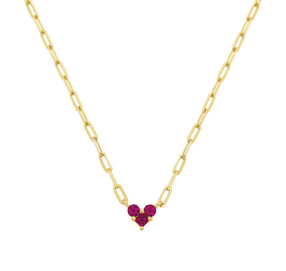 Pink Heart Chain Necklace