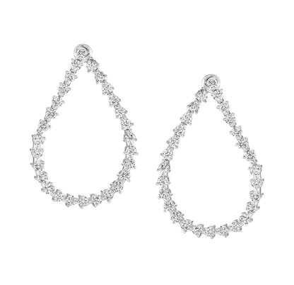 Tennis Hoop Drop Earrings