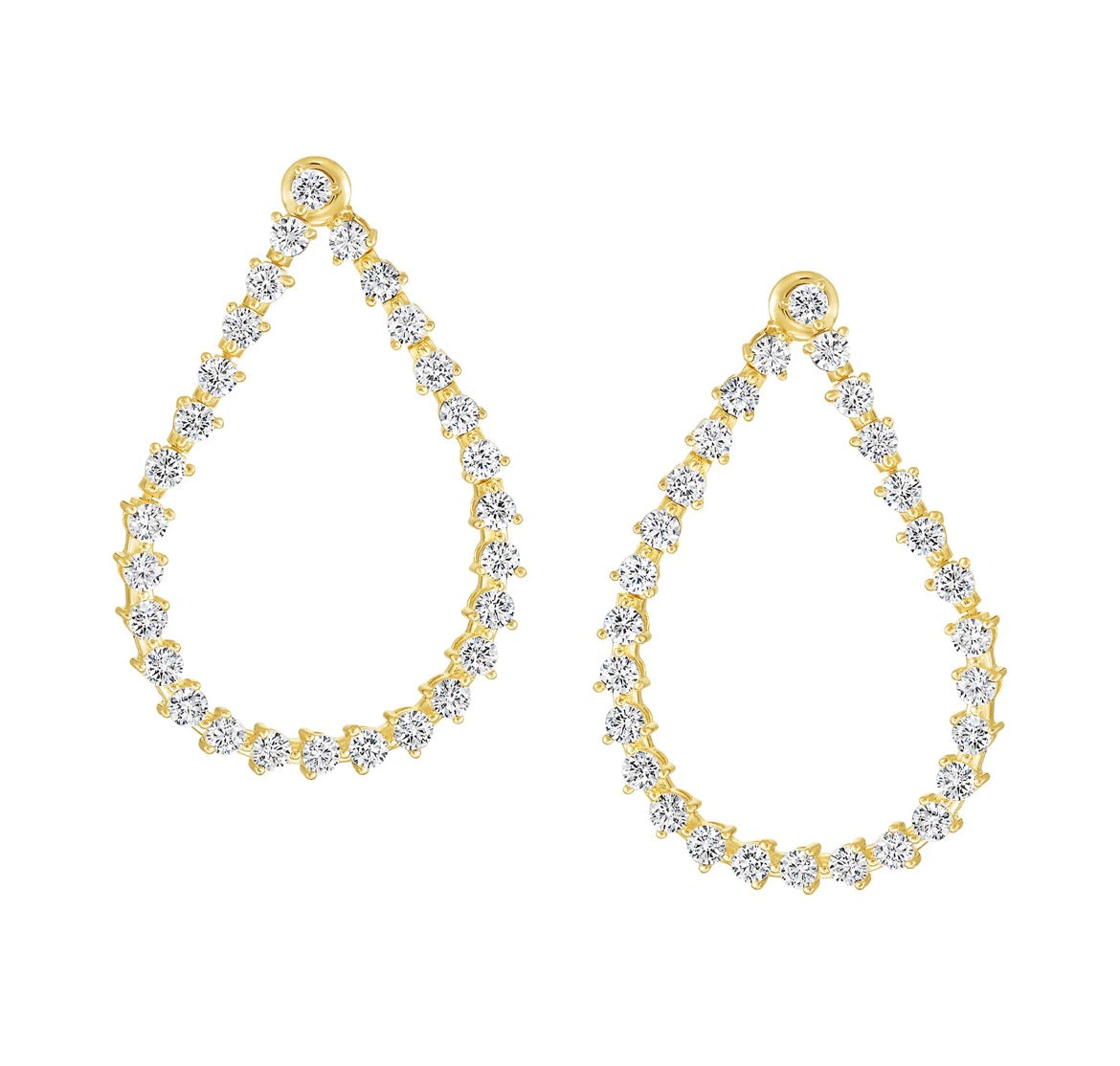 Tennis Hoop Drop Earrings