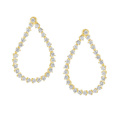 Tennis Hoop Drop Earrings