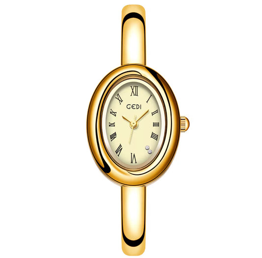 Oval Face Bangle Watch