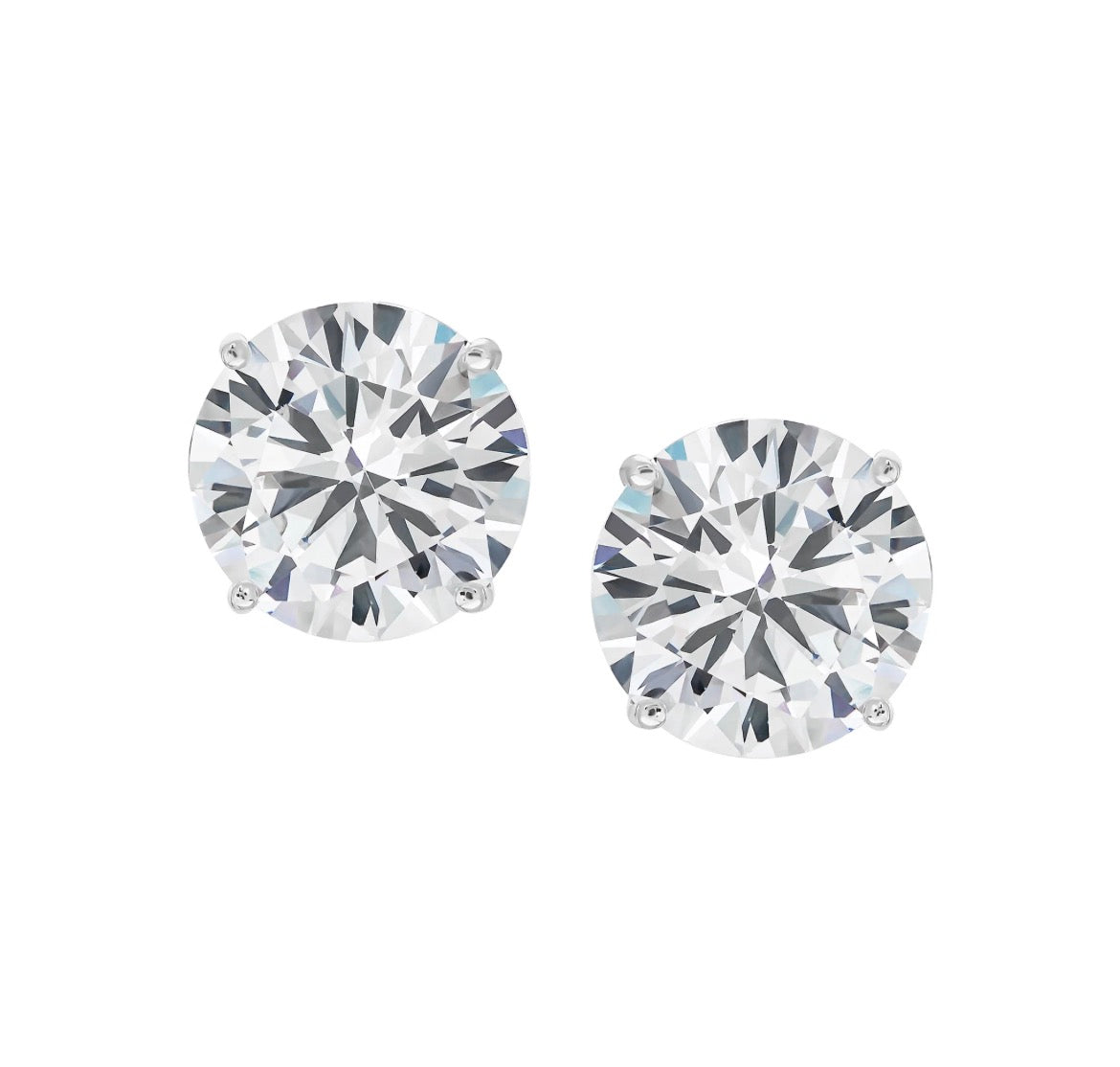 Classic Round Cz Stud Earrings