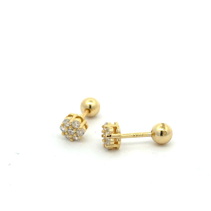 Kids Diamond Flower Earrings