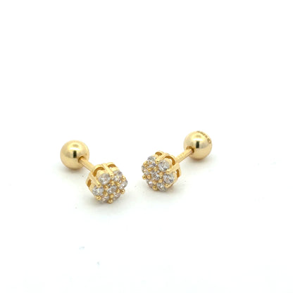 Kids Diamond Flower Earrings