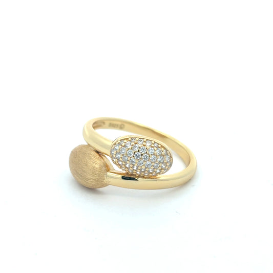 Oval Diamond Wrap Ring
