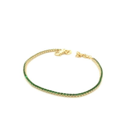 Classic Elegant Green Tennis Bracelet