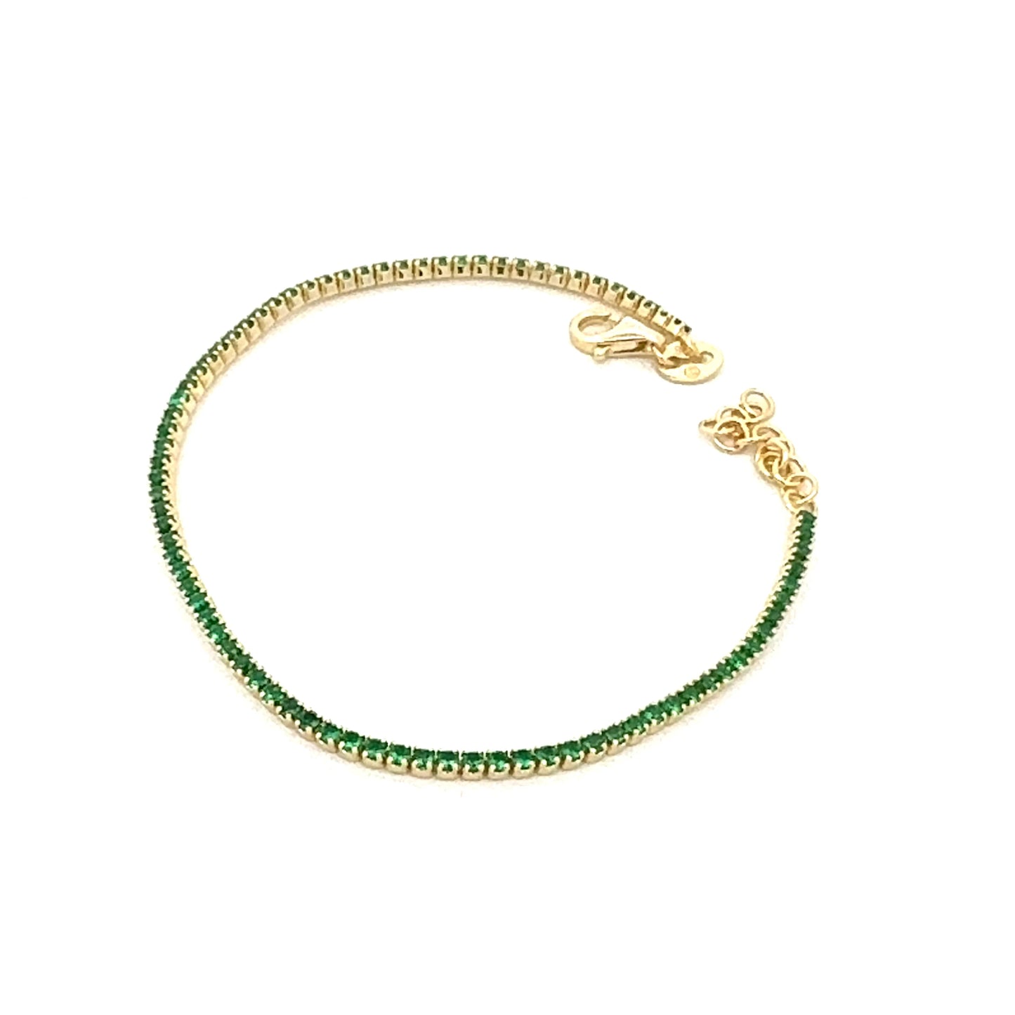 Classic Elegant Green Tennis Bracelet