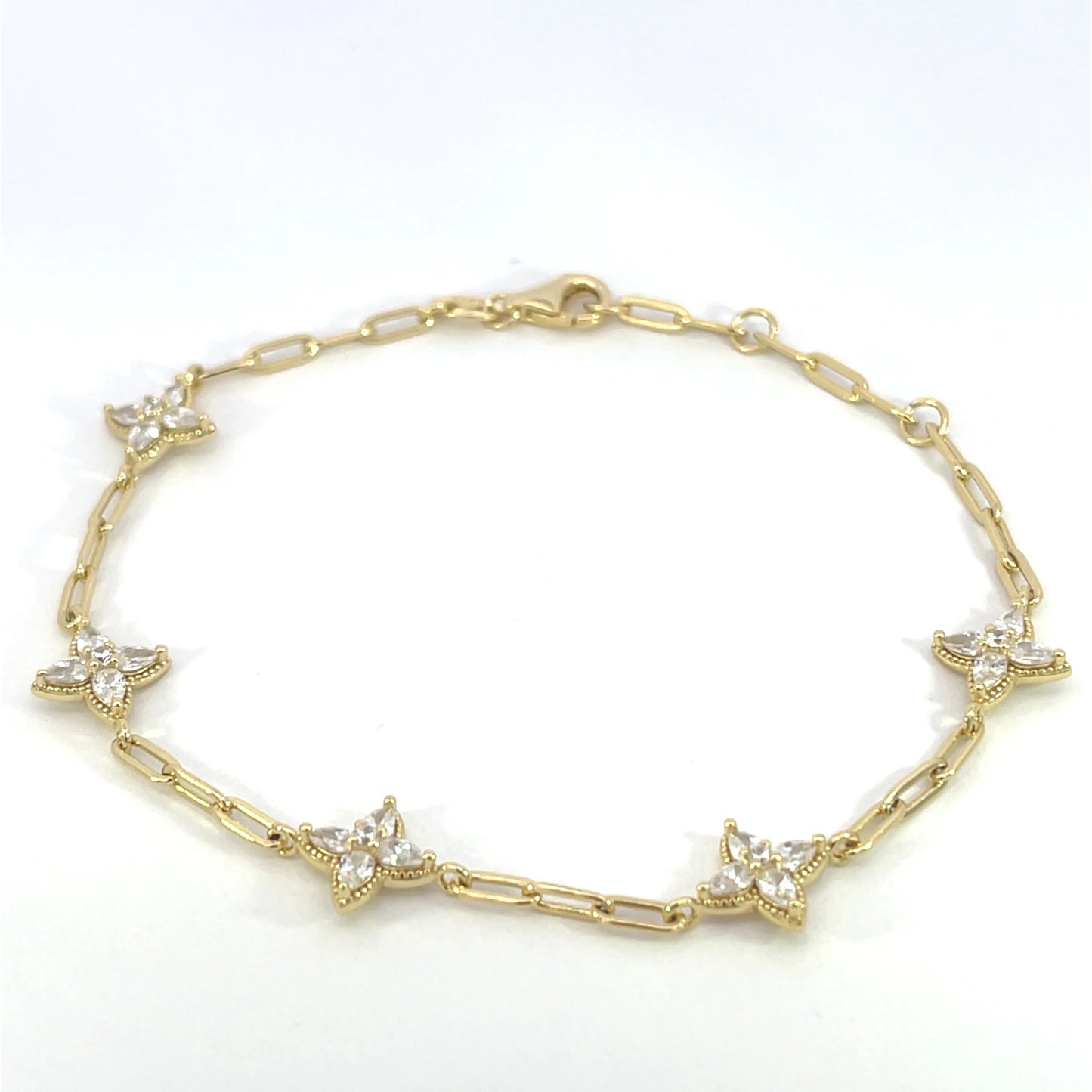 Paperclip Star Elegant Link Bracelet