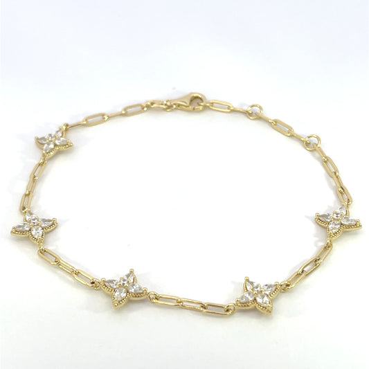 Paperclip Star Elegant Link Bracelet