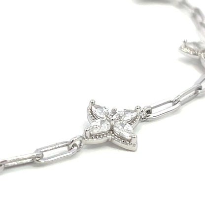 Paperclip Star Elegant Link Bracelet