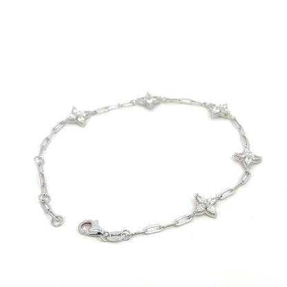 Paperclip Star Elegant Link Bracelet