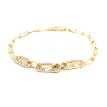 Pave Link Chain Bracelet