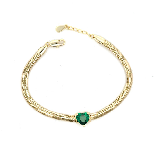 Green Heart Bracelet