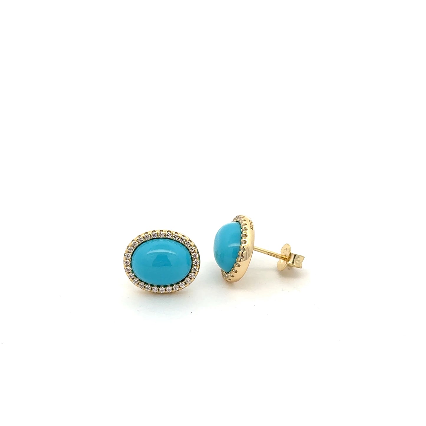Turquoise oval Diamond Border