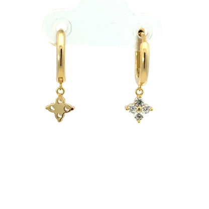 Kids Hoop Hanging Flower Earring