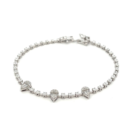 Three Tear Bar Bracelet