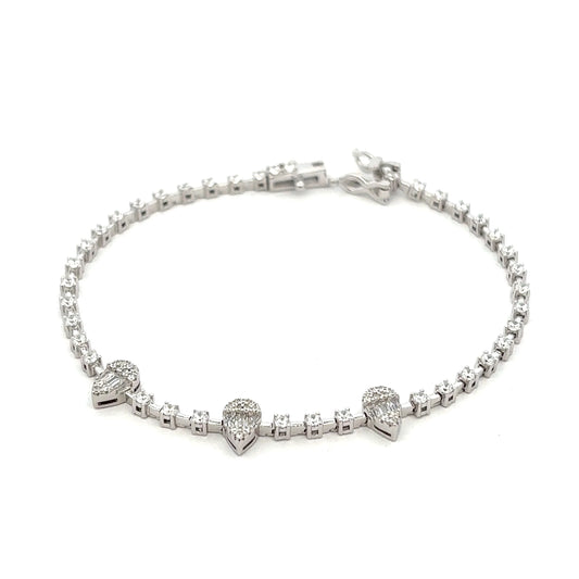 Three Tear Bar Bracelet