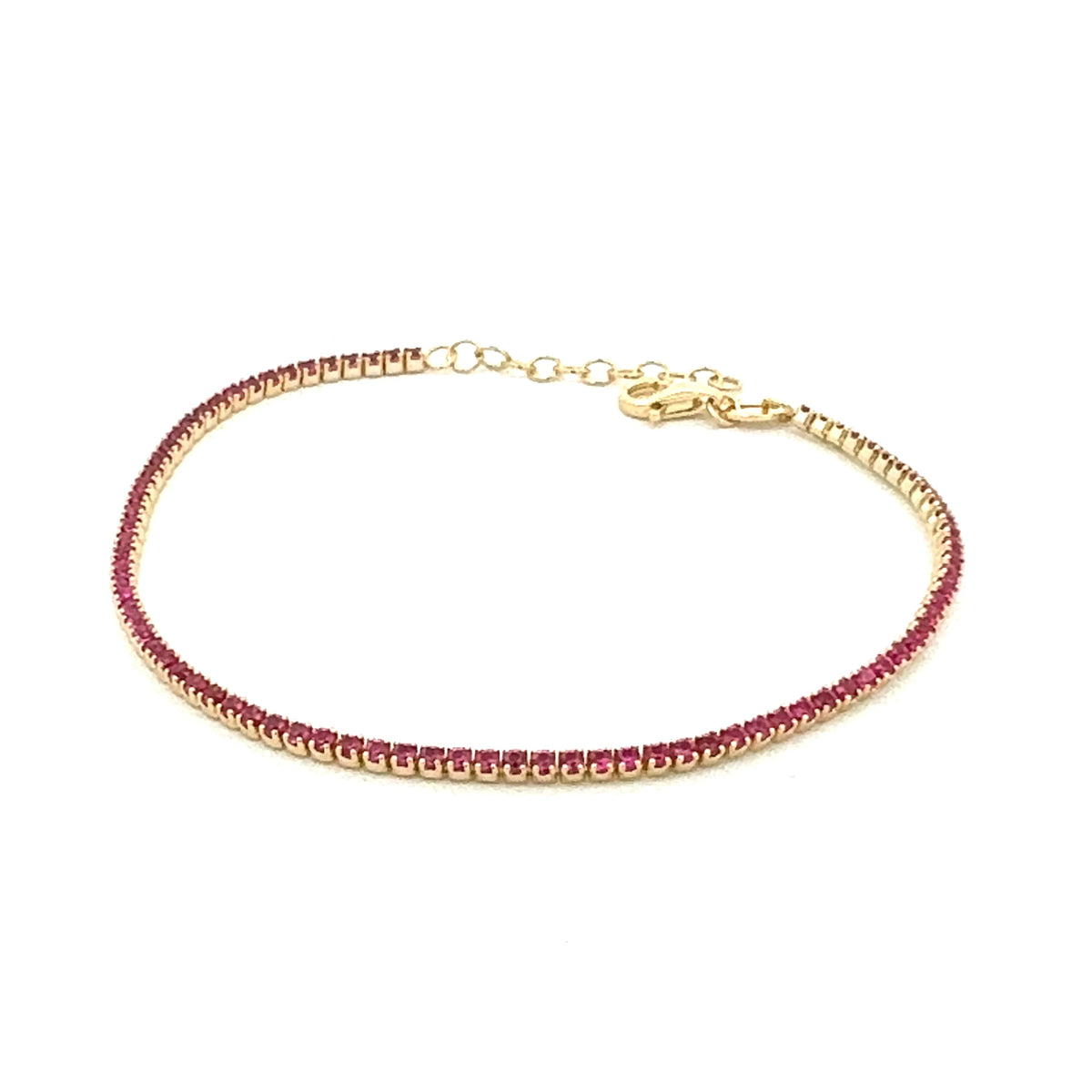 Thin Pink Tennis Bracelet