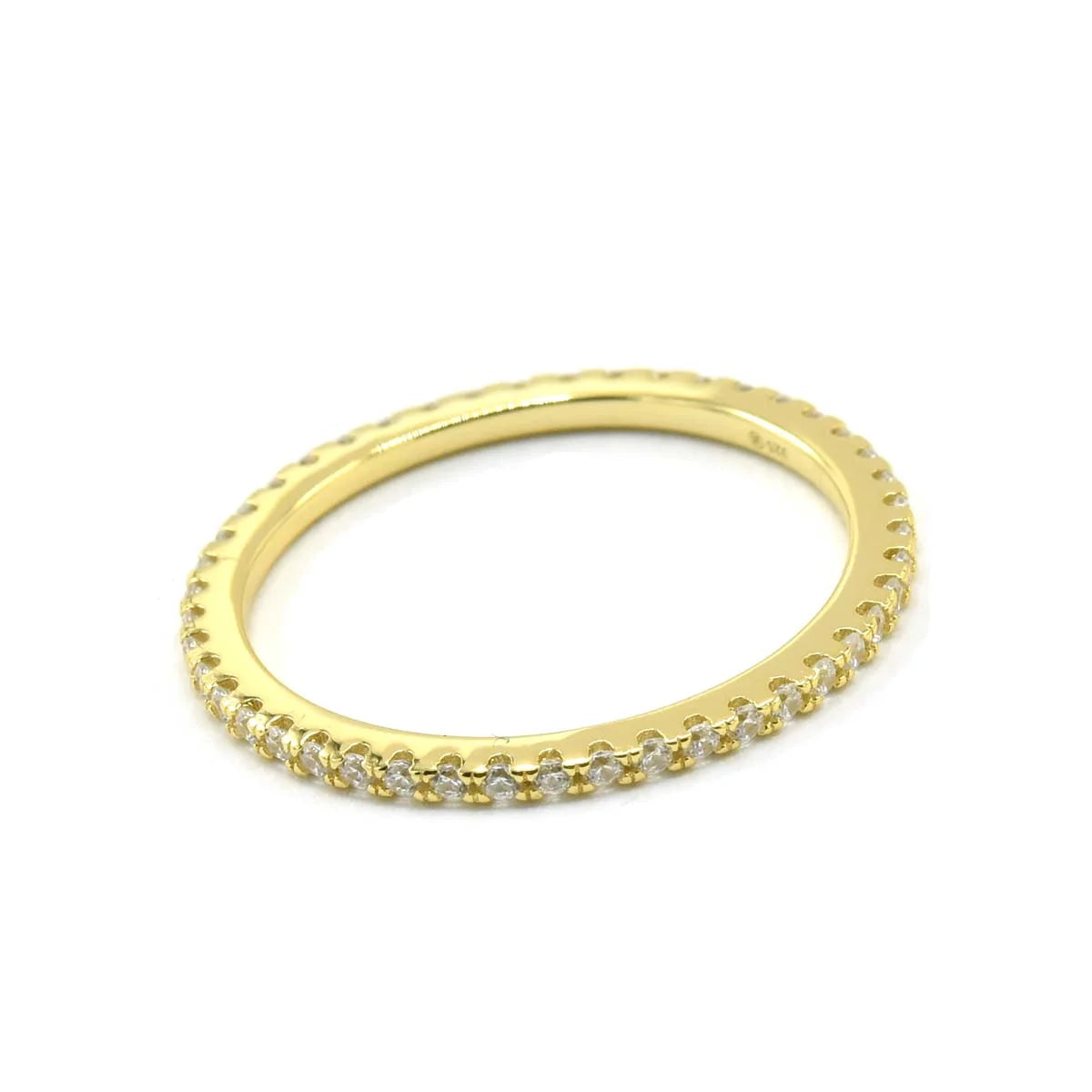 Gold Pavé Eternity Band