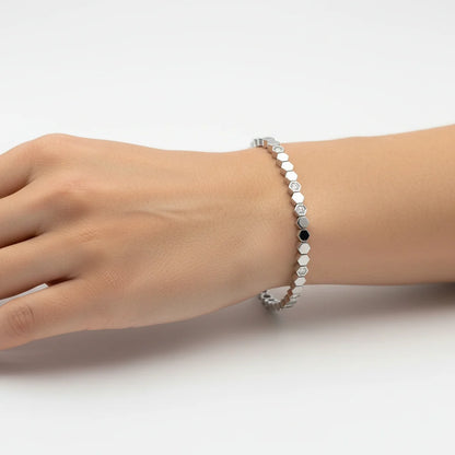 Moissanite Hexagon Tennis Bracelet