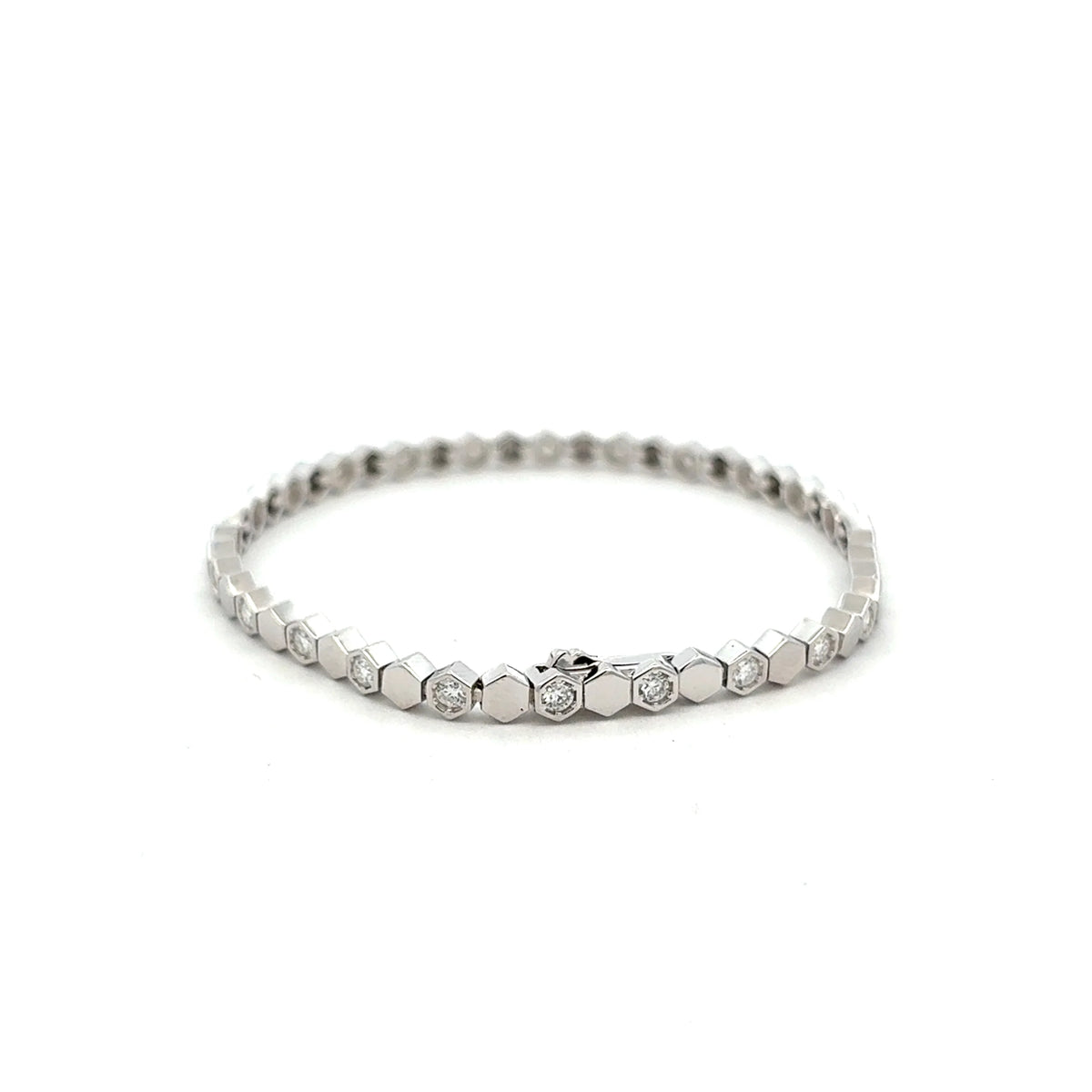Moissanite Hexagon Tennis Bracelet