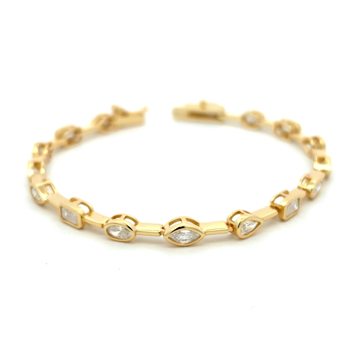 Moissanite Mixed-Cut Bracelet