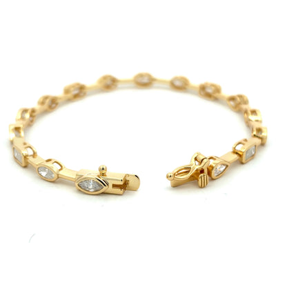 Moissanite Mixed-Cut Bracelet