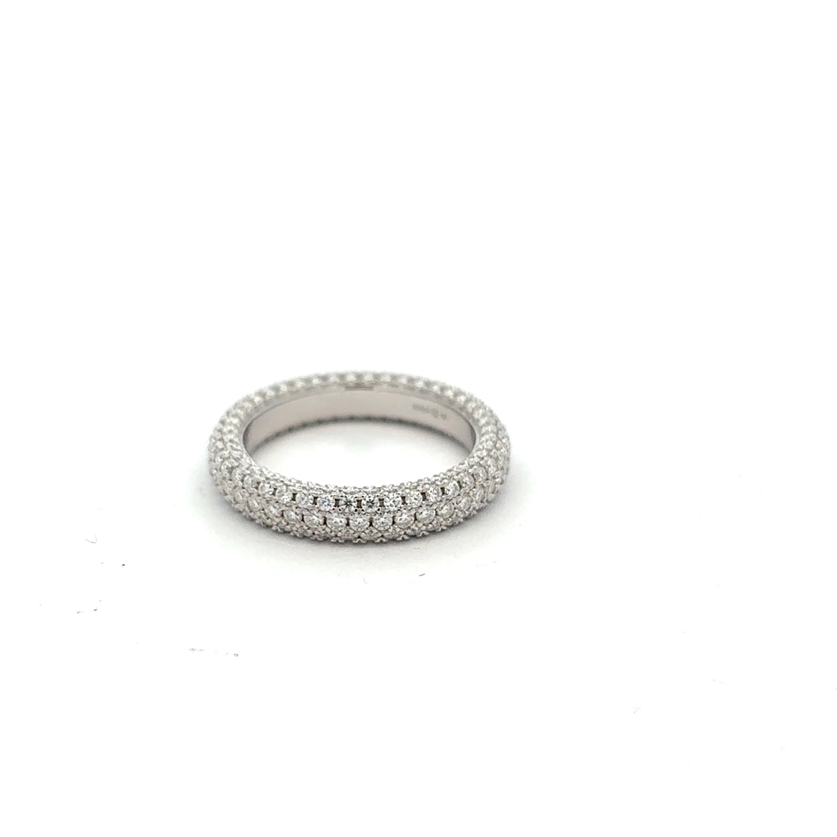 Moissanite Pavé Dome Band