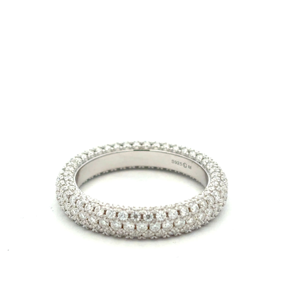 Moissanite Pavé Dome Band