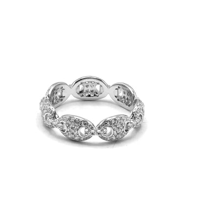 Pavé Mariner Link Ring