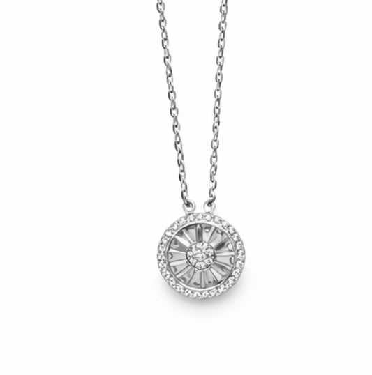 Flat Circle Pendant Necklace