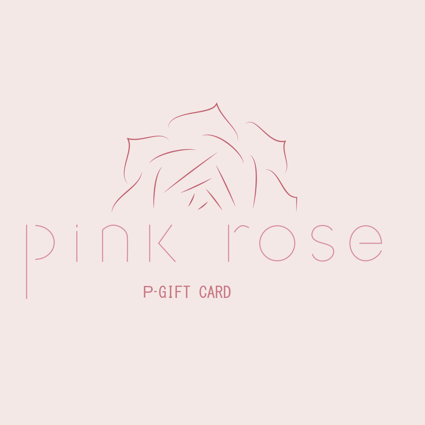 Pink rose Physical Gift Card